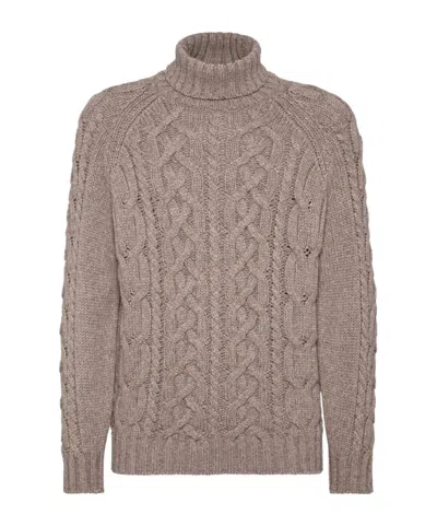 BRUNELLO CUCINELLI CABLE-KNIT SWEATER