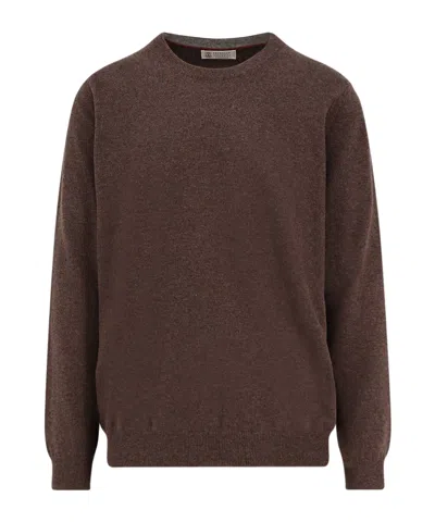 BRUNELLO CUCINELLI BRUNELLO CUCINELLI LONG SLEEVED RIBBED HEM SWEATER