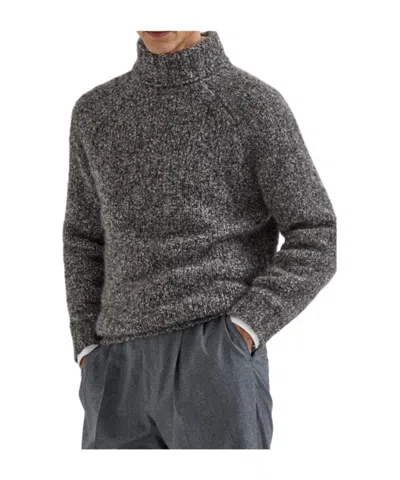 Brunello Cucinelli Long Sleeve Sweater In Gray