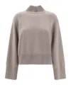 Brunello Cucinelli Long Sleeve Sweater In Gray