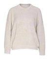 Brunello Cucinelli Paper Yarn And Mohair Sweaater In Neutral