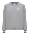 Brunello Cucinelli Long Sleeve Sweater In Gray