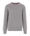 Brunello Cucinelli Long Sleeve Sweater In Gray