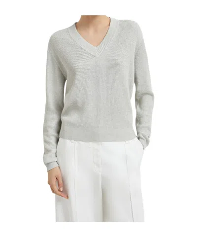 Brunello Cucinelli Long Sleeve Sweater In White