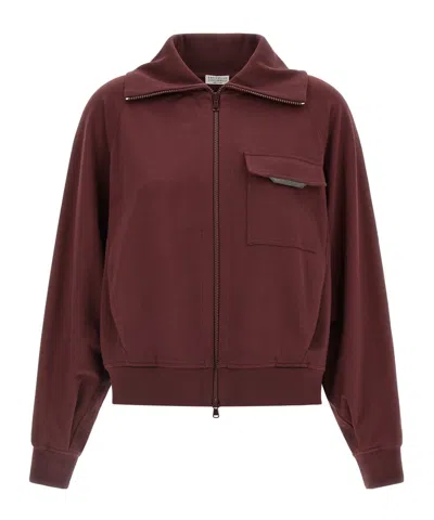 BRUNELLO CUCINELLI FLAP-POCKET HIGH-NECK SWEATSHIRT