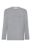 Brunello Cucinelli Long Sleeve T-shirt In Medium Grey