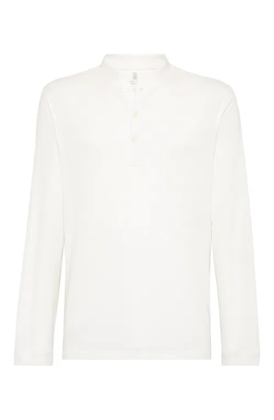 Brunello Cucinelli Long Sleeve T-shirt In Off-white