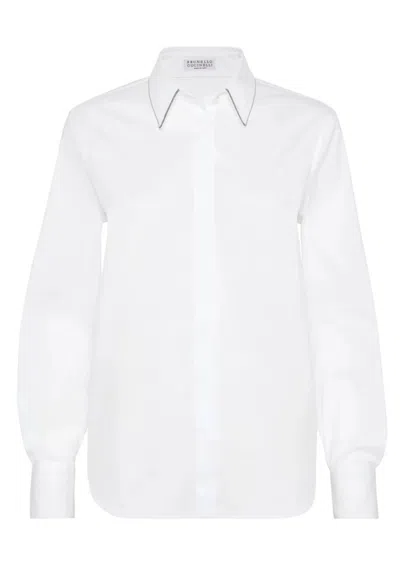 BRUNELLO CUCINELLI BRUNELLO CUCINELLI LONG-SLEEVE TAILORED SHIRT WITH CLASSIC COLLAR