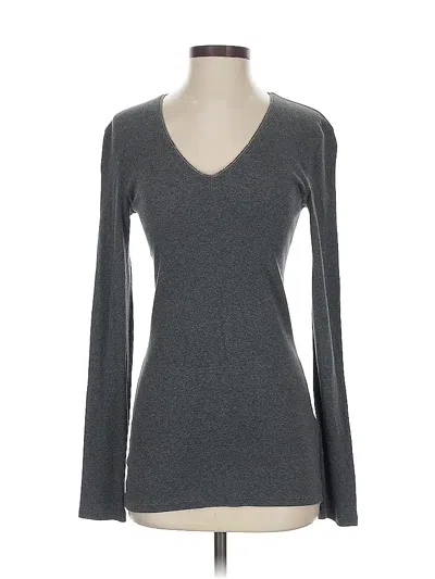 Pre-owned Brunello Cucinelli Long Sleeve Top Gray V Neck Tops