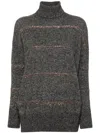 Brunello Cucinelli Sequin-embellished Knitted Jumper In Gray