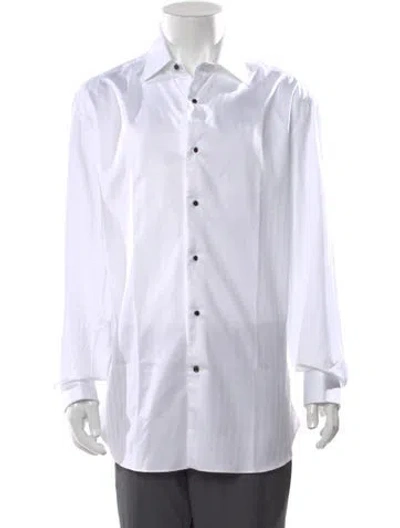Pre-owned Brunello Cucinelli Long Sleeve Tuxedo Shirt In White