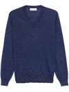 Brunello Cucinelli Men Long Sleeve Crew-neck Sweater In Blue