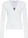 Brunello Cucinelli Long Sleeve V-neck T-shirt Clothing