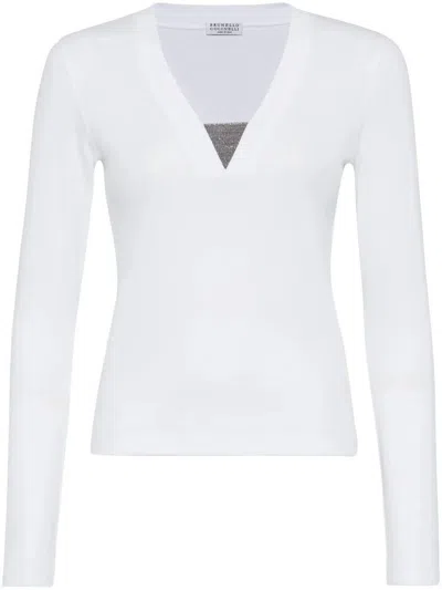 BRUNELLO CUCINELLI BRUNELLO CUCINELLI LONG SLEEVE V-NECK T-SHIRT