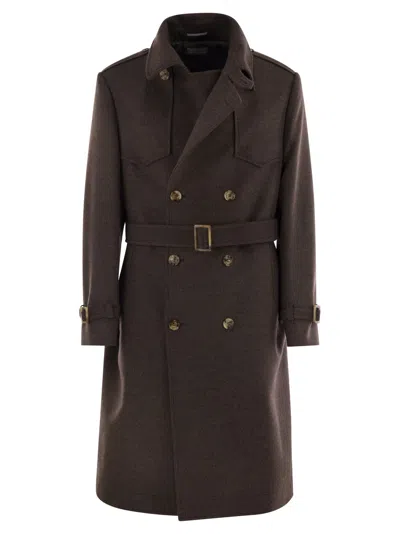 Brunello Cucinelli Long Sleeve Windbreaker In Brown