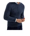 Brunello Cucinelli Long Sleeve Wool Cashmere Sweater In Blue