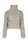 Brunello Cucinelli Dazzling Cable-knit Cardigan In Gray