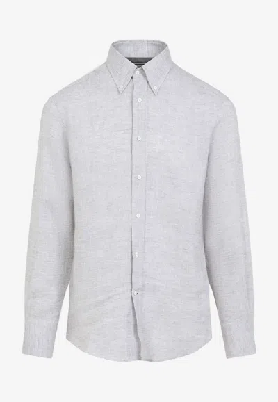 BRUNELLO CUCINELLI LONG-SLEEVED BUTTON-DOWN SHIRT