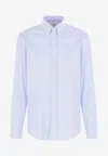 Brunello Cucinelli Long-sleeved Buttoned Shirt In Blue