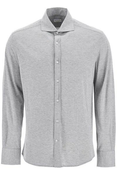 BRUNELLO CUCINELLI LONG-SLEEVED BUTTONED SHIRT