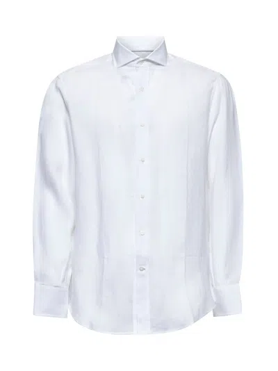 Brunello Cucinelli Linen Shirt In White