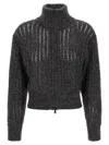Brunello Cucinelli Rustic Dazzling Net Sweaters And Cardigans Gray
