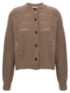 Brunello Cucinelli Rustic Dazzling Net Sweaters And Cardigans Brown