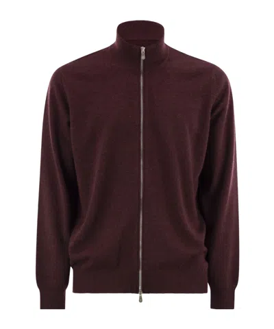 BRUNELLO CUCINELLI ZIP-UP CASHMERE SWEATER