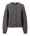 Brunello Cucinelli Long Sleeved Cardigan In Brown