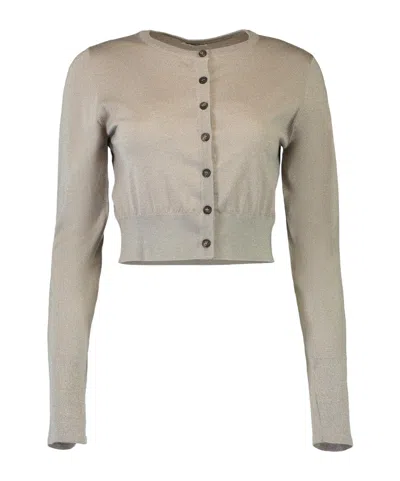 Brunello Cucinelli Long-sleeved Cardigan In Brown