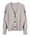 Brunello Cucinelli Long-sleeved Cardigan In Light Brown