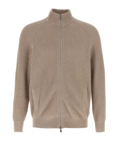 BRUNELLO CUCINELLI BRUNELLO CUCINELLI ZIP-UP KNITTED CARDIGAN