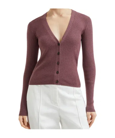 Brunello Cucinelli Long-sleeved Cardigan In Red