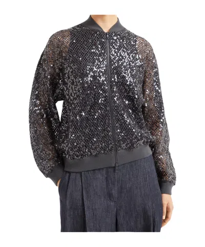 Brunello Cucinelli Long-sleeved Casual Jacket In Black