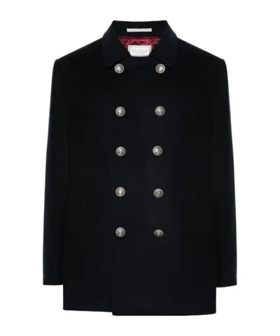 Brunello Cucinelli Long-sleeved Casual Jacket In Black