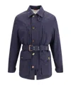 Brunello Cucinelli Men Membraned Nylon Saharan Jacket In Blue