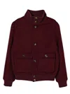 Brunello Cucinelli Long-sleeved Casual Jacket In Burgundy