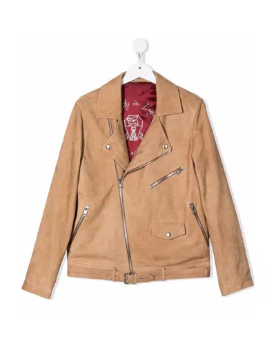 Brunello Cucinelli Long-sleeved Casual Jacket In Nude