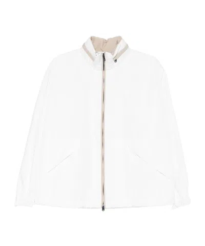 Brunello Cucinelli Long-sleeved Casual Jacket In White