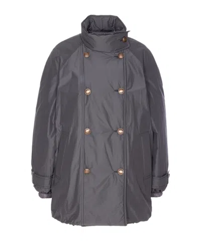 Brunello Cucinelli Long-sleeved Coat In Black