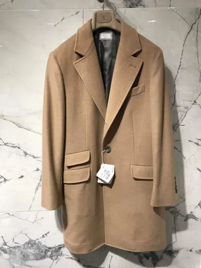 Brunello Cucinelli Long-sleeved Coat In Brown