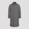 Brunello Cucinelli Single-breasted Herringbone Trench Coat In Grey