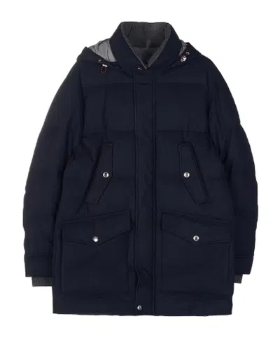 Brunello Cucinelli Long-sleeved Cotton Clothes In Navy Blue