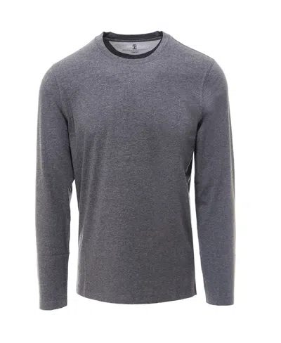 Brunello Cucinelli Long-sleeved Crew-neck T-shirt In Gray