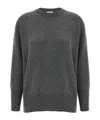 Brunello Cucinelli Monile Cashmere Sweater Sweaters And Cardigans Gray In Gray