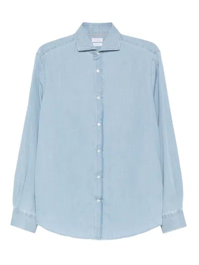 BRUNELLO CUCINELLI LONG-SLEEVED DENIM SHIRT