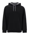 Brunello Cucinelli Long Sleeved Drawstring Hoodie In Black