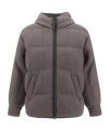 Brunello Cucinelli Long-sleeved Hooded Cotton Coat