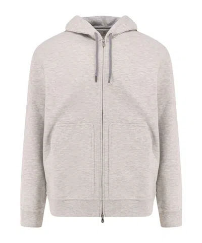 Brunello Cucinelli Cotton, Cashmere And Silk Sweatshirt In Grey