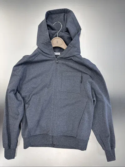 Brunello Cucinelli Long-sleeved Jacket In Gray